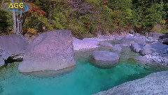 紅葉の阿寺渓谷