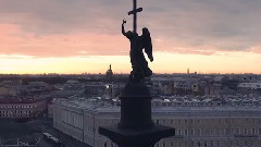 俄罗斯圣彼得堡风光 空中摄影