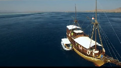 印尼科莫多岛风光 空中摄影