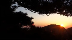 美丽的黄山日出