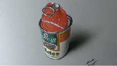 Drawing Of An Empty Can Of Beans