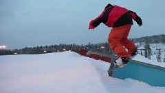 Snowboard Park Session In Finland