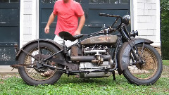 Henderson luxury vintage motorcycle in 1928