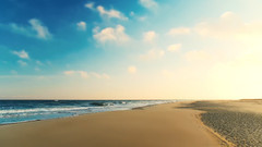 安静优美的秀色的海滩