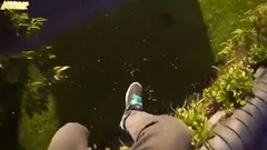 外国牛人危险的半空跑酷