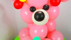 Подарок на 8 Марта  Медведь из ВОЗДУШНЫХ ШАРОВ Своими руками