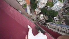 Crazy Parkour On A Skyscraper