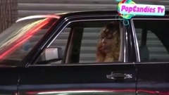 Amazon Ashley is sexy licking a lollypop in Hollywood