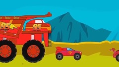 Excavator Scary Monster Trucks For Children  Construction Street Vehicles For Kids