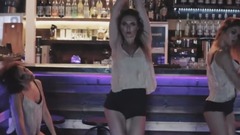 Foreign appearance, sister long legs sexy high-heeled shoes stockings dance releases Stripper
