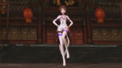 初音未来,巡音流歌,动漫专属,舞蹈视频,洛天依 - MMd【喵喵DI时代V20】 若紫飞软Ki酸夏-落花情-白丝白旗袍