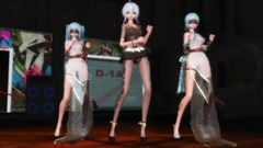 初音未来,巡音流歌,音乐短片,舞蹈视频,洛天依 - MMd【喵喵DI时代V20-V12】网络版-失恋阵线联盟-黑丝连衣袜套装