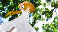 夏+白ワンピース少女